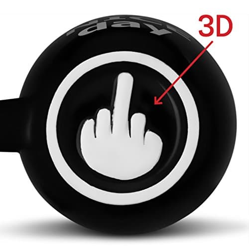 Decodyne Funny Coffee Mug, Gag White Elephant Gifts for Adults and Coworkers - Perfect for Christmas, and Novelty Gifts, Middle Finger Mug, 14 Ounce (Black) B076PJ1JSG