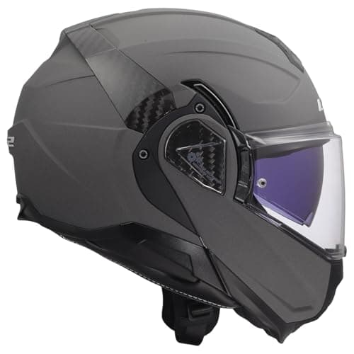 LS2 Helmets Advant II Modular Motorcycle Helmet W/SunShield (Matte Concrete Gray - Large)