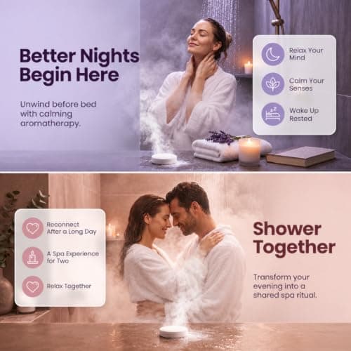 Body Restore Shower Steamers Aromatherapy 6 Pack - Birthday Gifts for Women, Men, Travel Essentials, Stress Relief, Relaxation, Self Care, Bath Bombs - Bloom