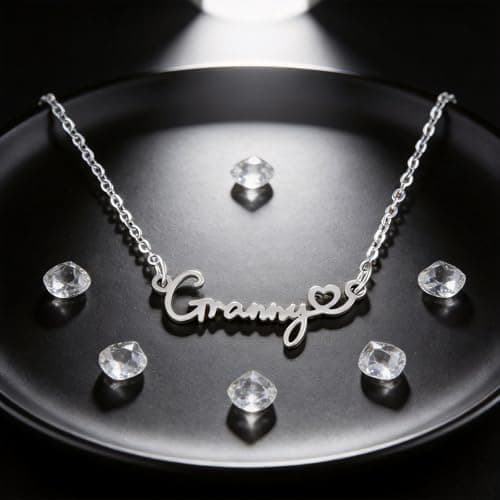 Granny Necklace Gifts for Women from Grandkids Granddaughter Happy Birthday Granny Gifts B0GVSGNRJV