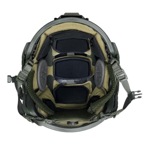 OD Level IIIA Super High Cut OPS Fast SF Tactical Helmet with Accessory Mounts