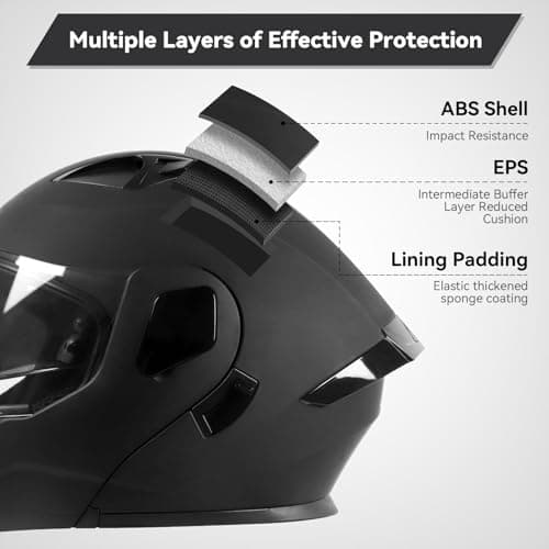 Adult Modular Motorcycle Helmets, DOT Approved Flip up Dual Visor Full Face Helmet for Men Women Moto ATV UTV Snowmobile ADV Four Wheeler Street Bike with Gloves & Mask