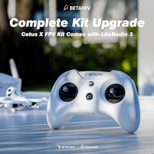 BETAFPV ELRS V3 Cetus X FPV Kit with Betaflight FC LiteRadio 3 Transmitter C04 Cam VR03 Goggles with DVR Recording Function, Supported 2S Power Advanced RTF Kit for FPV Beginners to Fly Faster Further