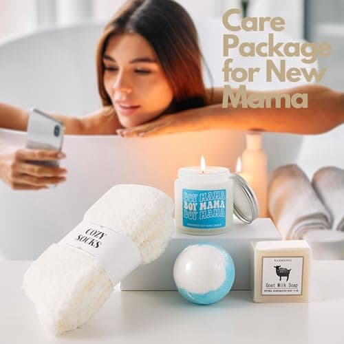 New Mom Gifts, Baby Shower Gifts for Boys, New Mom Gift Basket After Birth, Pregnancy Gifts for First-Time Mom, Expecting Mom, New Mom Care Package After Baby, Postpartum Gifts for Mom, Boy Mom Gift