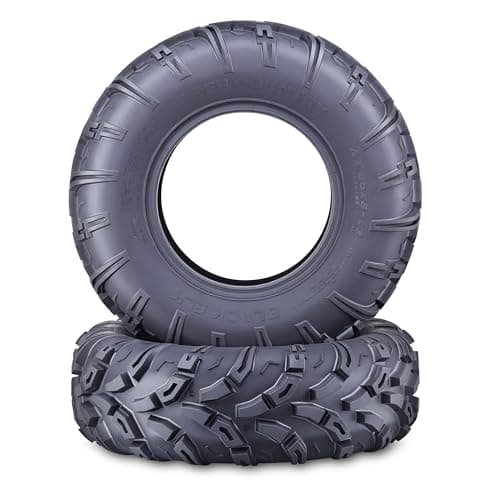 Free Country UTV ATV Tires 25X8-12 6-Ply BLACK ELK Mud 25X8X12 All Terrain 10611, Set 2