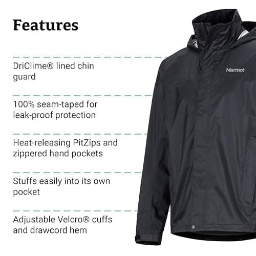 MARMOT Men's Precip Eco Waterproof Rain Jacket - 100% Recycled, Breathable, Lightweight, Packable Raincoat