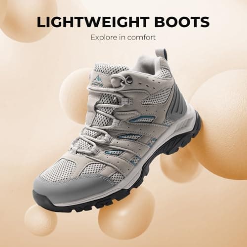 NORTIV 8 Women's Waterproof Hiking Boots Outdoor Trekking Mid Backpacking Mountaineering lightweight boots