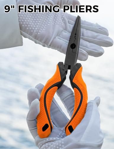 pullther fishing Fishing Pliers,Carbon Steel with Corrosion Resistant Coated Fishing Tools,Multitool for Saltwater Freshwater
