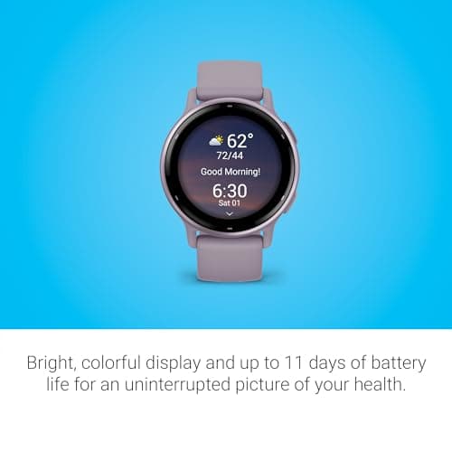 Garmin vívoactive 5, Health and Fitness GPS Smartwatch, AMOLED Display, Up to 11 Days of Battery, Orchid