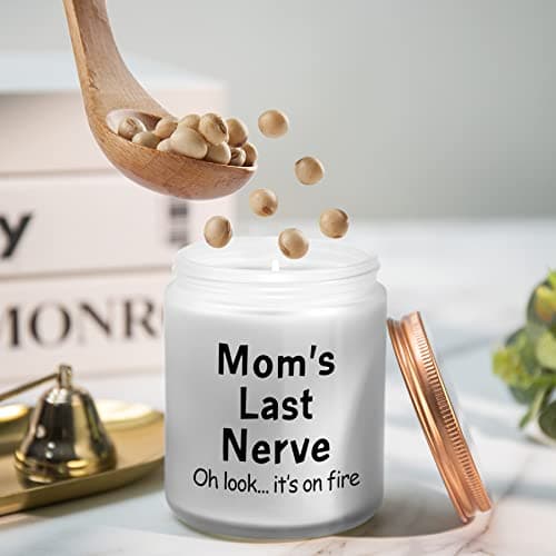 Gifts for Mom from Daughter, Son - Funny Mom Birthday Gifts - Mother's Day Gift for Mommy Mama - Mom's Last Nerve Scented Candle