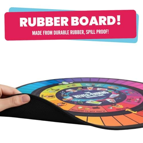 The Never-Ending Drinking Game Board Game For Adults 21+ – Dice & Dare Party Game for 2+ Players, Funny Adult Drinking Game for Parties, Pregames & Birthday Game Night, Spill-Proof Rubber Board