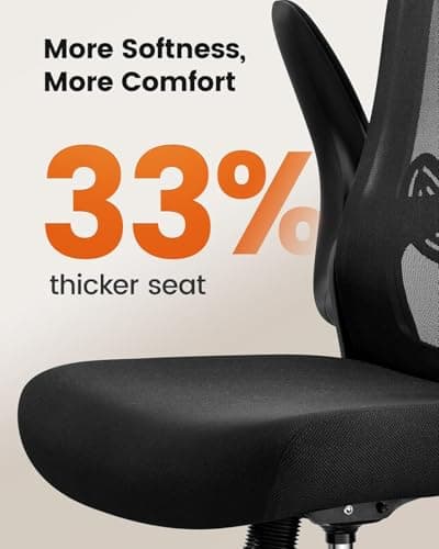 ErGear Drafting Chair, Standing Desk Chair with Flip-Up Armrests, High Desk Chair Adjustable Height, Ergonomic Tall Office Chair with Lumbar Support and Adjustable Footrest Ring