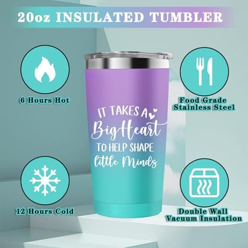 Teacher Gifts for Women, Christmas Teacher Appreciation Gifts from Student, Best Teachers Tumbler, Acrylic Plaque, Back to School Birthday Retirement Thank You End of Year Gift for Teachers