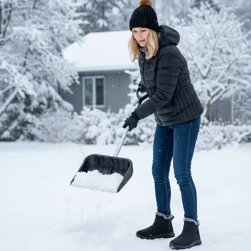 Ecetana Womens Snow Boots Winter Shoes: Ankle Booties Warm Fur Lined Waterproof Non-Slip Boots for Women