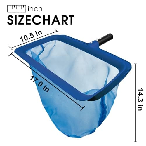 Poolvio Professional Pool Net, Upgraded Self-Repair Heavy Duty Nylon Mesh, Pool Skimmer Net with Extra Wide Scoop Edge, Pool Nets for Cleaning Leaves, Debris(No Pole)