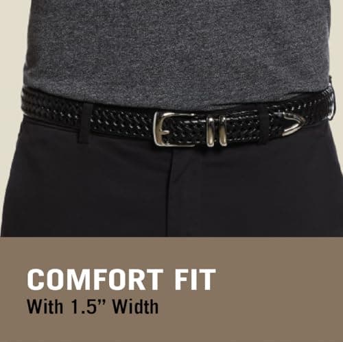 Perry Ellis Men's Portfolio Braided Leather Belt
