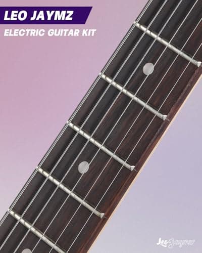 Leo Jaymz 39" Full Size ST Style Electric Guitar Starter Kit with SSH Pickup, 5W Portable Amp, Tuner, Gig Bag, Strap & Accessories (Violet Ocean)