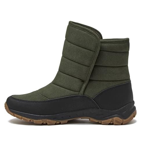 Lands' End Expedition Insulated Winter Boots for Men, Lace Up or Slip On Waterproof Mens Snow Boots, Medium or Wide Width Men's Shoes Size 8 to 13, Black, Brown, Green or Grey