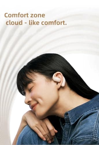 Open Ear Headphones, Over-Ear Earbuds with Ergonomic Ear Hooks, Bluetooth Headphones 5.4, 36 Hours Playback time, IPX5 Waterproof Touch Control Suitable for Cycling, Running, and Exercising (White)