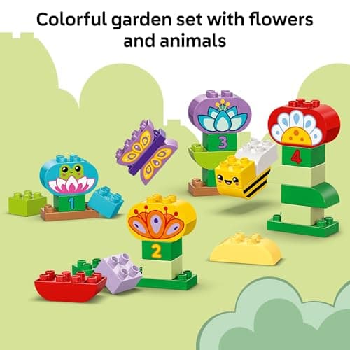 LEGO DUPLO Town Creative Garden & Flowers Building Toy Playset - Preschool Learning and Educational Flower Toy for Toddlers, Boys and Girls, Ages 2+ - Baby Gift Idea - 10444 B0DJ184XFZ