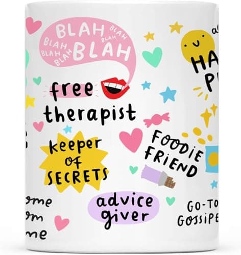 Gossby Bestie Coffee Mug - Best Friend Gift For Women - Friendship Gift for Female Friend - Friendship Gifts For Women Birthday - Gifts For Close Female Friends - 11oz White Ceramic Cup