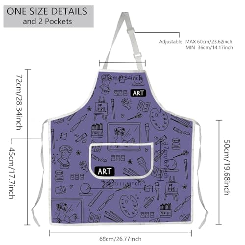 MBMSO Painting Artist Apron with Pockets Artist Painter Gifts Art Lover Gift for Art Teacher Student Painter Apron Waterproof B0CSDBGH7X