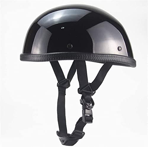 Smallest Skull Cap Motorcycle Helmet,DOT Approved Ultra-Thin Comfortable Beanie Cruising Skull Cap Novelty Small Helmet Cool Half Shell Helmet Low Profile Cool Skull with Goggles (54-63CM)