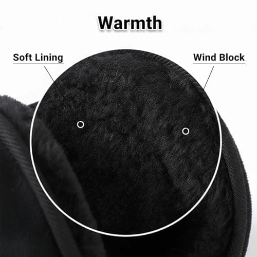 Lanenow Ear Muffs for Winter Men Women, Fleece-Lined Behind-the-Head Ear Warmers for Running, Cycling, Outdoor
