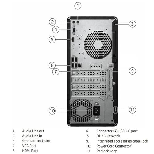 HP Desktop Computer Tower for Home Student & Business, 13th Gen Intel Quad-Core Processor, 16gb Ddr4 Ram, 256gb Pcie Ssd, WiFi Adapter, Vga, Rj-45, Hdmi, Keyboard and Mouse, Windows 11 Home