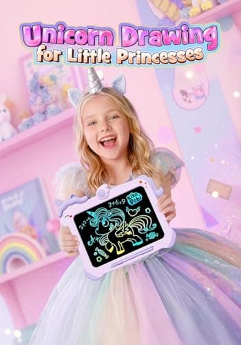 8.5 inch LCD Writing Tablet for Kids, Unicorn Toys Gifts for Girls Aged 3-5, Toddler Girl Kids Educational Travel Toy, Birthday Gift for 3 4 5 6 7 8 9 Year Old Girl (Purple) B0BG1NH1FN