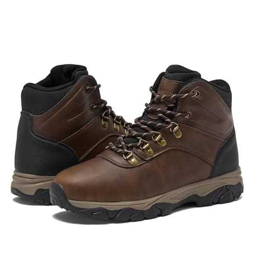 HI-TEC Aspen Mid Waterproof Men's Hiking Boots - Black or Brown, Medium or Wide Lightweight Outdoor Trekking Shoes