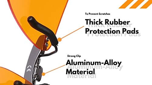 Vyzia Clip On Blue Light Blocking Glasses For Sleep | Fits Over Prescription Glasses, Orange Lenses Help Reduce Computer Eye Strain and Induce Sleep