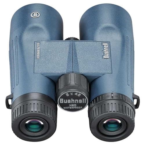 Bushnell H2O 8x42mm Binoculars, Waterproof and Fogproof Binoculars for Boating, Hiking, and Camping, Multi Blue