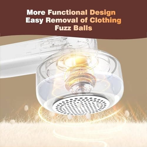 Fabric Shaver, Lint Remover for Clothes, USB Rechargeable Fabric Defuzzer with 3 Replaceable Blades, Removes Fabric Pills, Rechargeable Sweater Defuzzer Pill Remover, Depiller Effectively Remove Pills