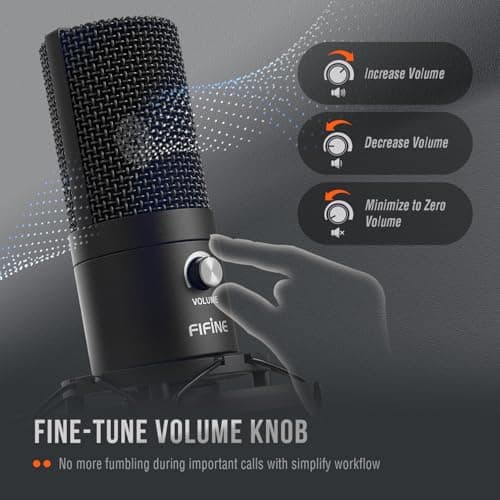 FIFINE Studio Condenser USB Microphone Computer PC Microphone Kit with Adjustable Boom Arm Stand Shock Mount for Instruments Voice Overs Recording Podcasting YouTube Vocal Gaming Streaming-T669