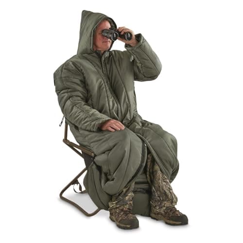 Guide Gear Sportsman’s Sleeping Bag with Arms for Adults Cold Weather, Hunting, Camping, Hiking Accessories