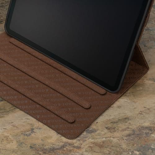 TORRO Case Compatible with iPad Pro 13” (2025/2024) – Premium Leather iPad Pro 13” M5 / M4 Case with Stand Function, Apple Pencil Connectivity and Wake/Sleep Function (Dark Brown)