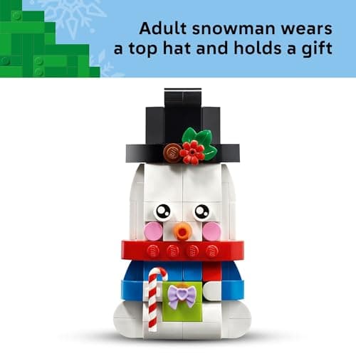 Christmas Craft, Building Toys, Girls & Boys, Ages 6+, Christmas Tree Decoration with Hanging Rings, 168 pieces LEGO Snowman Ornaments 40812 B0G2KJ8V5R