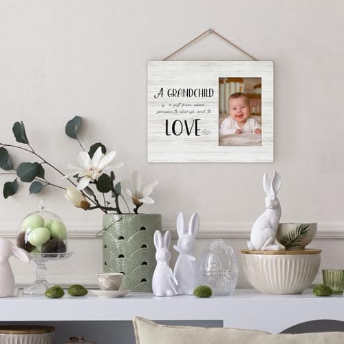 Grandparents Day Gifts, Grandparents Picture Frames, First Time Grandparent Grandma Grandpa Gifts, Grandkids Photo Frame, Grandpa Grandma Grandchildren Wood Picture Photo Frame for 4x6 Photo
