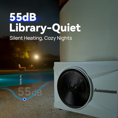 AQUASTRONG Inverter Swimming Pool Heat Pump,Pool Heater for Above Ground and Inground Pool Heating and Cooling Pool Heater, Smart WiFi Control Pools Up to, 26000 Gallons