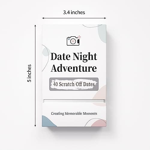 40 Date Ideas Card Games for Couples Date Night - Unique Date Deck Scratch Off Cards, Couples Gifts for Boyfriend Girlfriend, Romantic Wedding Anniversaries Newlywed Gifts for Him Husband Wife Bride