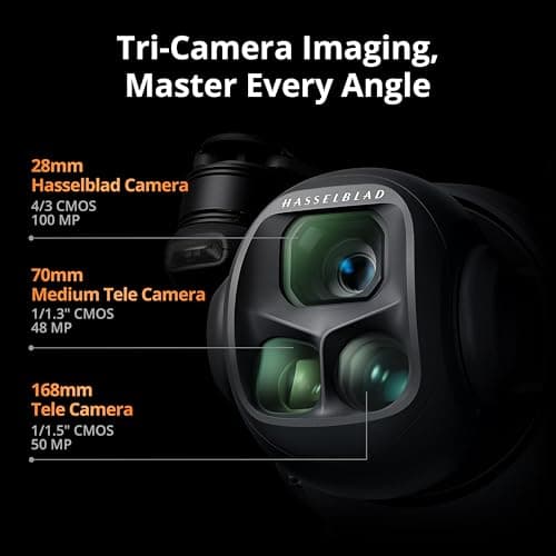 DJI Mavic 4 Pro 512GB Creator Combo with RC Pro 2, Flagship Tri-Camera Drone with 100MP 4/3 CMOS Hasselblad Camera, 51-Min Max Flight Time, Three Batteries, Charging Hub, Professional, Gray