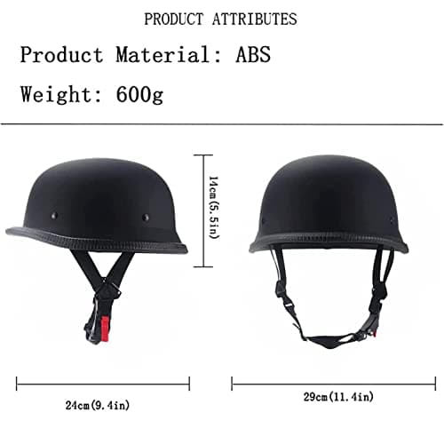 German Half Helmet,Adult Summer Handmade Personality Vintage Casco,Motorcycle Helmet Scooter Cool Helmet for Men and Women