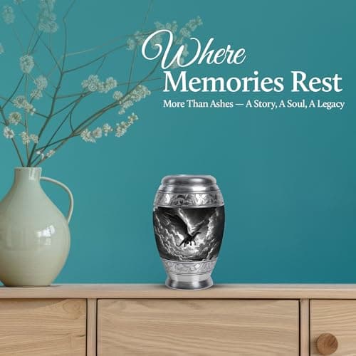 Keepsake urn, for now, for a close relative to hold, one for each sibling to keep, a small share for each relative Dragon Urn for Adult Human Ashes, Valiant Legendary Cremation, 3 Inch Small B0FBJN19DC