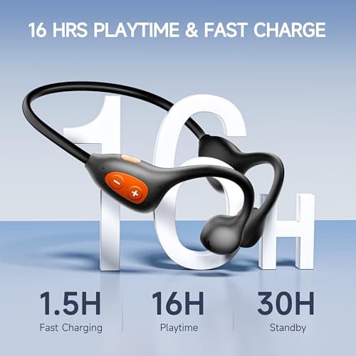 Acjohtin Open Ear Headphones, Bluetooth 6.1 Wireless Air Conduction Headphones Sport Earbuds,IPX6 Waterproof,Clear Call,Lightweight Earphones for Running Cycling Workouts (Black)
