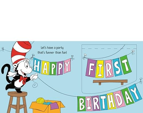 Happy First Birthday! With Dr. Seuss Babies: An Interactive Lift-the-Flap Board Book with a Mirror (Dr. Seuss Babies Board Books) 0593813359