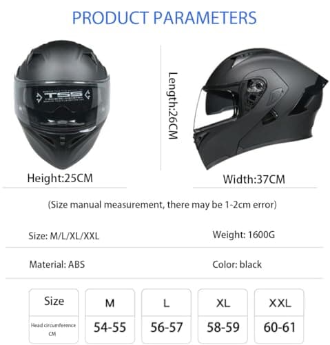 Bluetooth Motorcycle Helmet,Modular Motorcycle Helmet with Bluetooth,DOT Approved Dual Visor Full Face Flip up Bluetooth Integrated Motorcycle Helmets for Adults Men Women