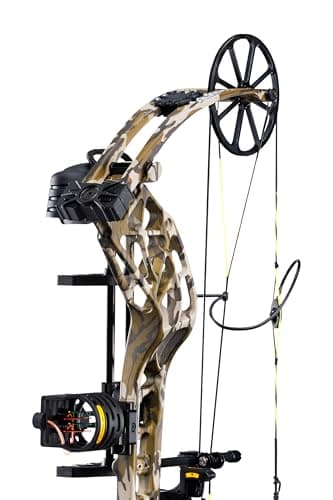 Bear Archery Adapt 2 Ready to Hunt Compound Bow Archery Set with Archery Accessories Including IMS V-Biscuit Rest, 4 Pin Sight, & Stabilizer, 24”- 31” Draw Length, Up to 320 FPS