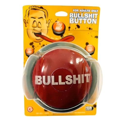 Bullshit Button – The Official Hilarious BS Button with Sound Effects & Flashing Light – Perfect Gag Gift for Friends, Family, and Co-workers - Batteries Included