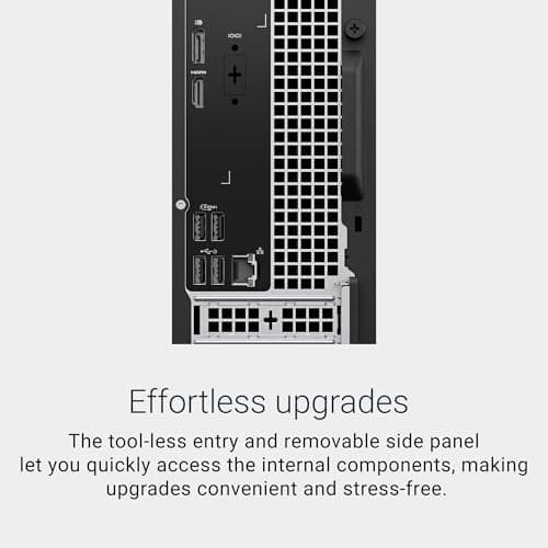 Dell Slim Desktop ECS1250 - Intel Core i3 14100 Processor, 8GB DDR5 RAM, 512GB SSD, WiFi 6, Intel UHD Graphics 730, Windows 11 Home, Onsite Service - Black